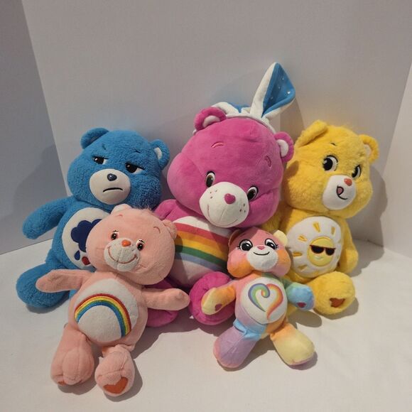 Care Bears Other - Lot of 5 Care Bears Plush Funshine Rainbow Heart Grumpy Easter